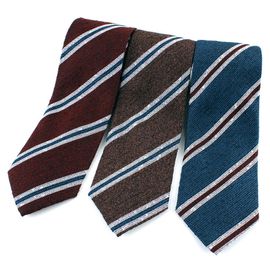 [MAESIO] KSK2649 Wool Silk Italian Style Striped Necktie 8cm 3Color _ Men's Ties Formal Business, Ties for Men, Prom Wedding Party, All Made in Korea